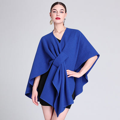 Dames Stijlvolle Elegante Poncho met Riem Detail | Leandra