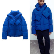 Dames Trendy Pufferjas met Sjaaldetail | Beth