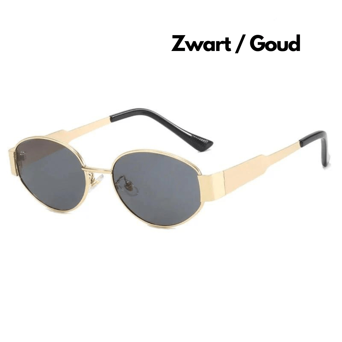 Dames Trendy Ronde Zonnebril met Goudkleurig Montuur | Laena