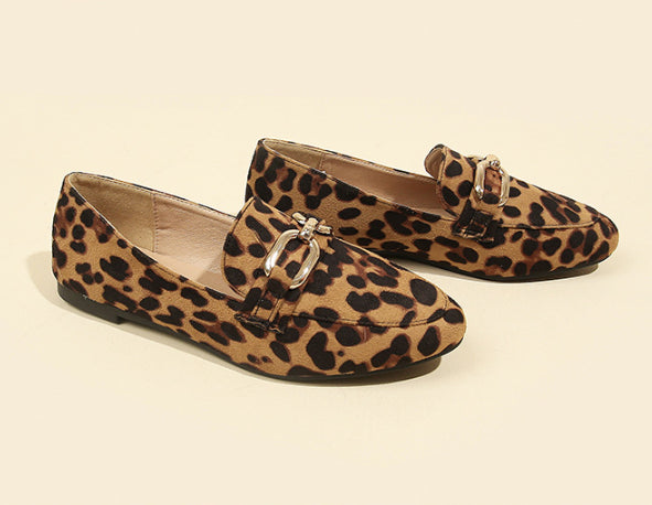 Dames Elegante Trendy Panterprint Loafers | Esaja