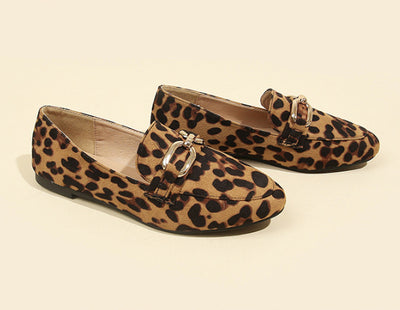 Dames Elegante Trendy Panterprint Loafers | Esaja