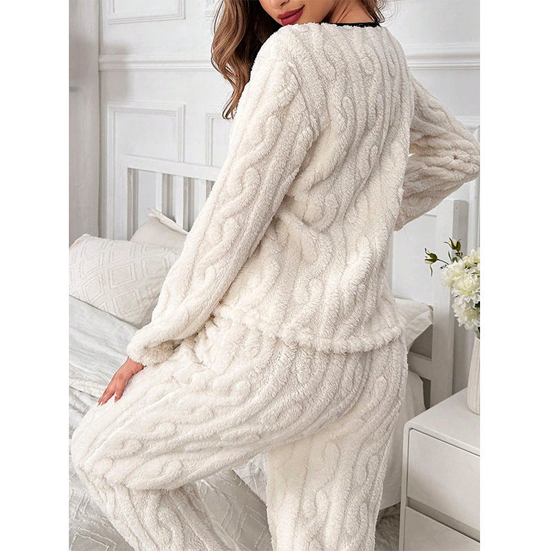 Dames Warme Gebreide Huis Set Pyama | Dessy