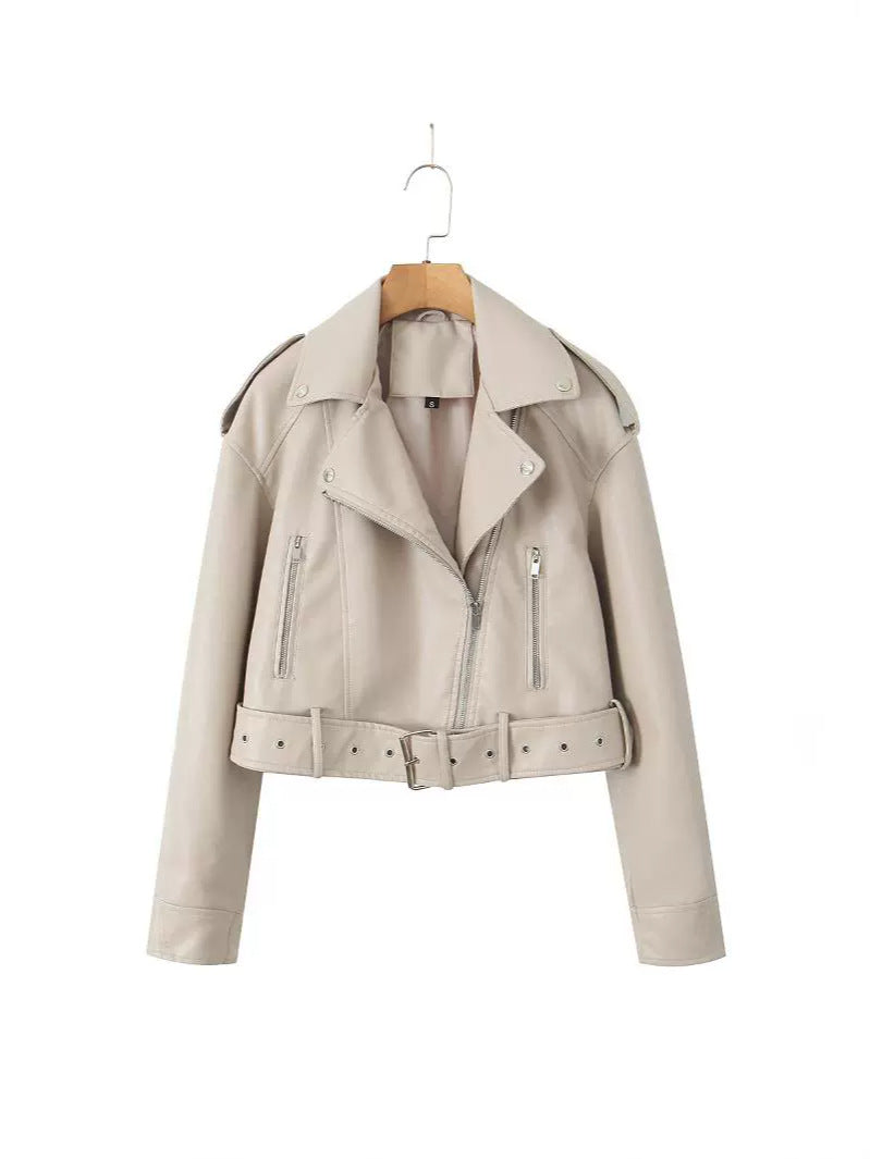 Dames Stoere Trendy Korte Bikerjas | Belva