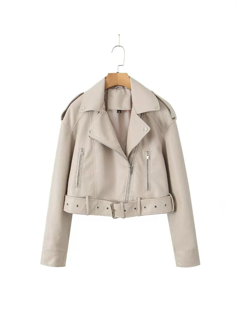 Dames Stoere Trendy Korte Bikerjas | Belva