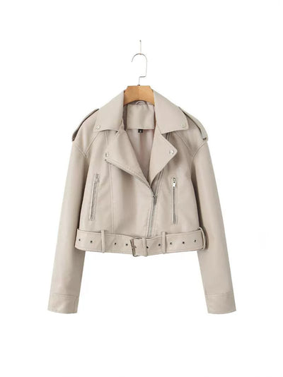 Dames Stoere Trendy Korte Bikerjas | Belva