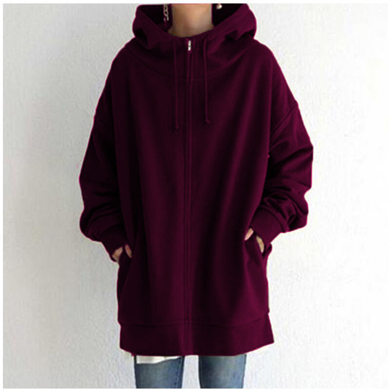 Dames Comfortabele Oversized Hoodie met Rits | Semmy