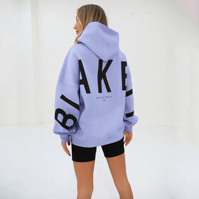 Dames Trendy Warme Hoodie met Capuchon en Statement Text Print | Savannah