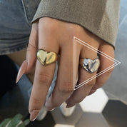 Dames Minimalistische Hart Ring | Lelie