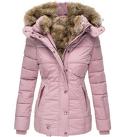 Dames winterjas met warme bontvoering - Getailleerd model met capuchon | Bay