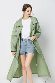 Dames Basic Veelzijdige Lange Lichtgewicht Regenjas | Bandalora