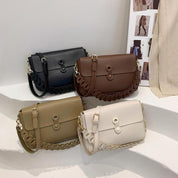 Dames Trendy Schoudertas met Gevlochten Detail | Lake