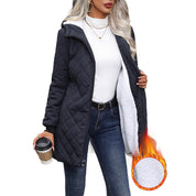 Dames Warme Lichtgewicht Comfortabele Gewatteerde Jas met Capuchon | Bodila