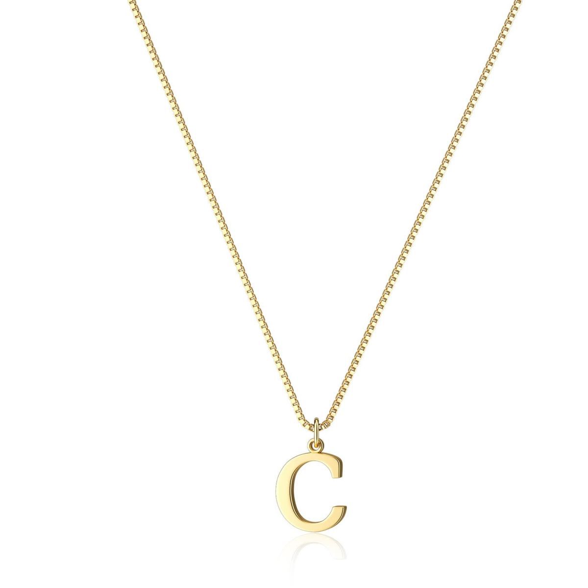 Dames Stijlvolle Trendy Vergulde Gouden Initialen Ketting met Letter | Lanette
