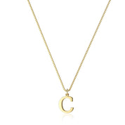 Dames Stijlvolle Trendy Vergulde Gouden Initialen Ketting met Letter | Lanette