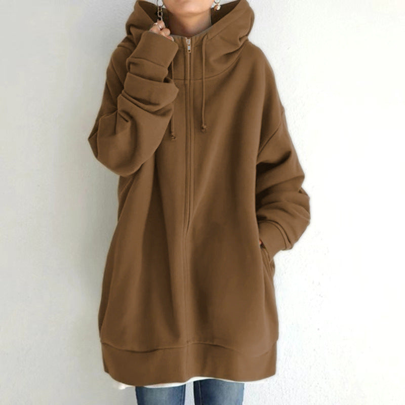 Dames Comfortabele Oversized Hoodie met Rits | Semmy