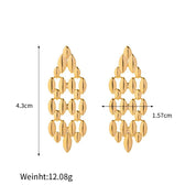 Dames Luxe Gevlochten Oorbellen met Schakelstructuur | Leverina