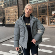 Dames Elegante Trendy Gewatteerde Puffer Jas met Capuchon en Zakken | Belody