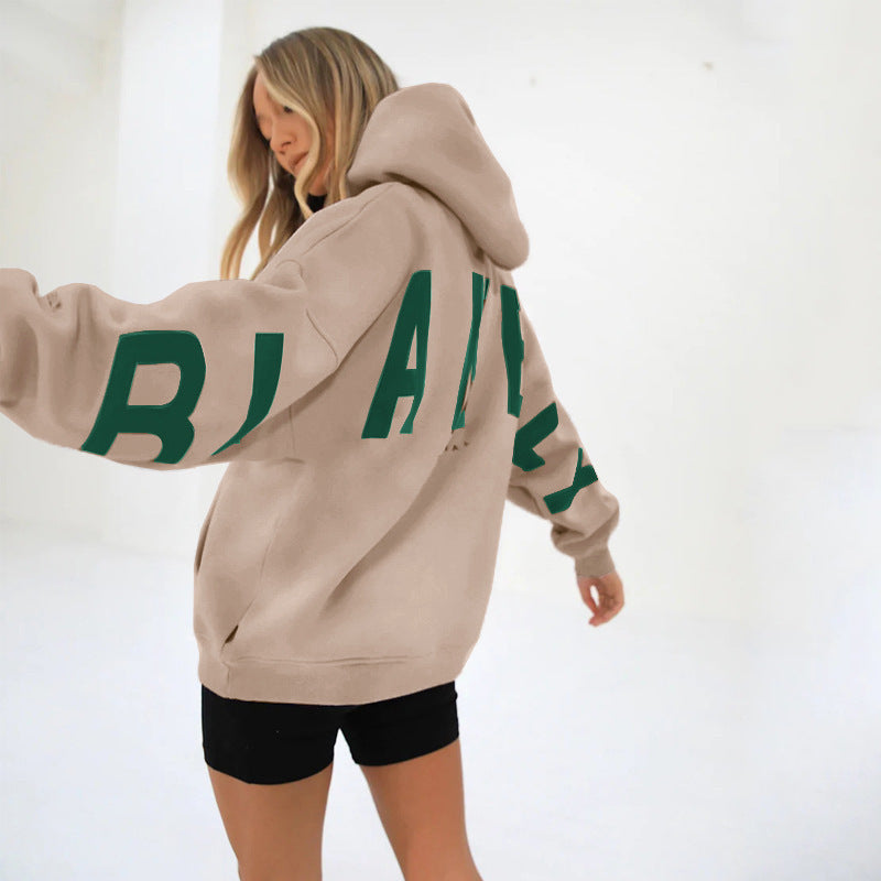 Dames Trendy Warme Hoodie met Capuchon en Statement Text Print | Savannah