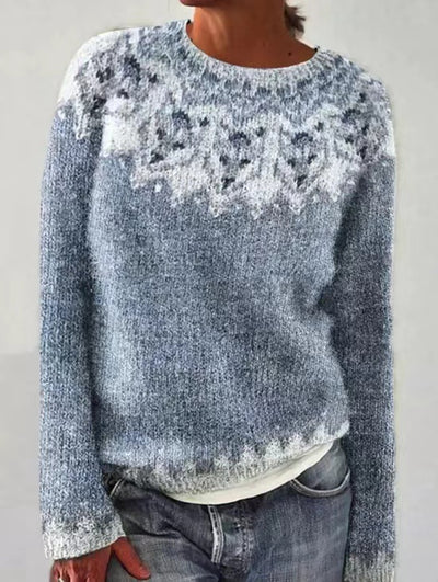 Dames Trui met Bloemen en Nordic Motief | Rochana