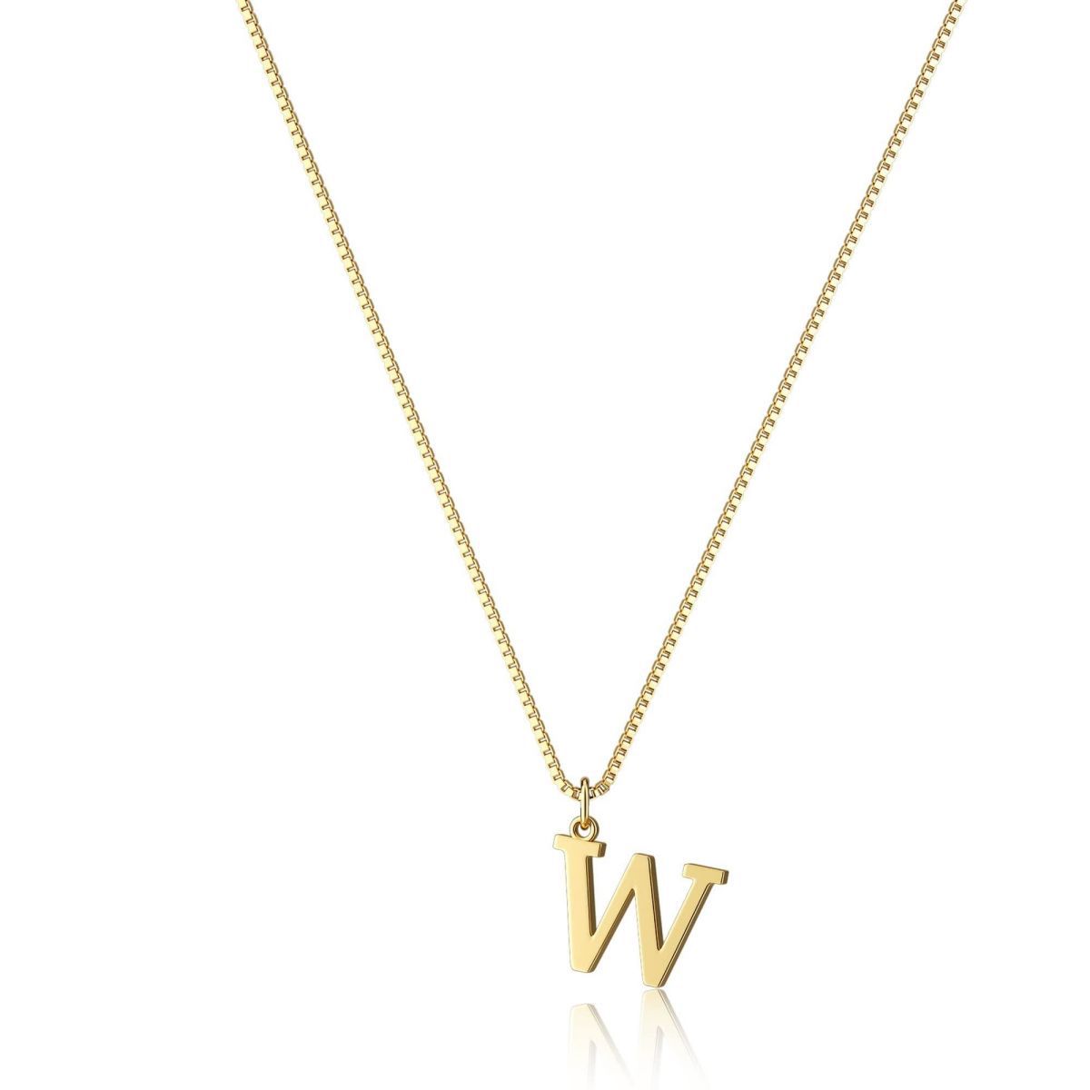 Dames Stijlvolle Trendy Vergulde Gouden Initialen Ketting met Letter | Lanette
