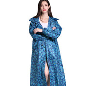 Dames Lichtgewicht Modieuze Lange Regenjas met Trendy Print | Bashanti