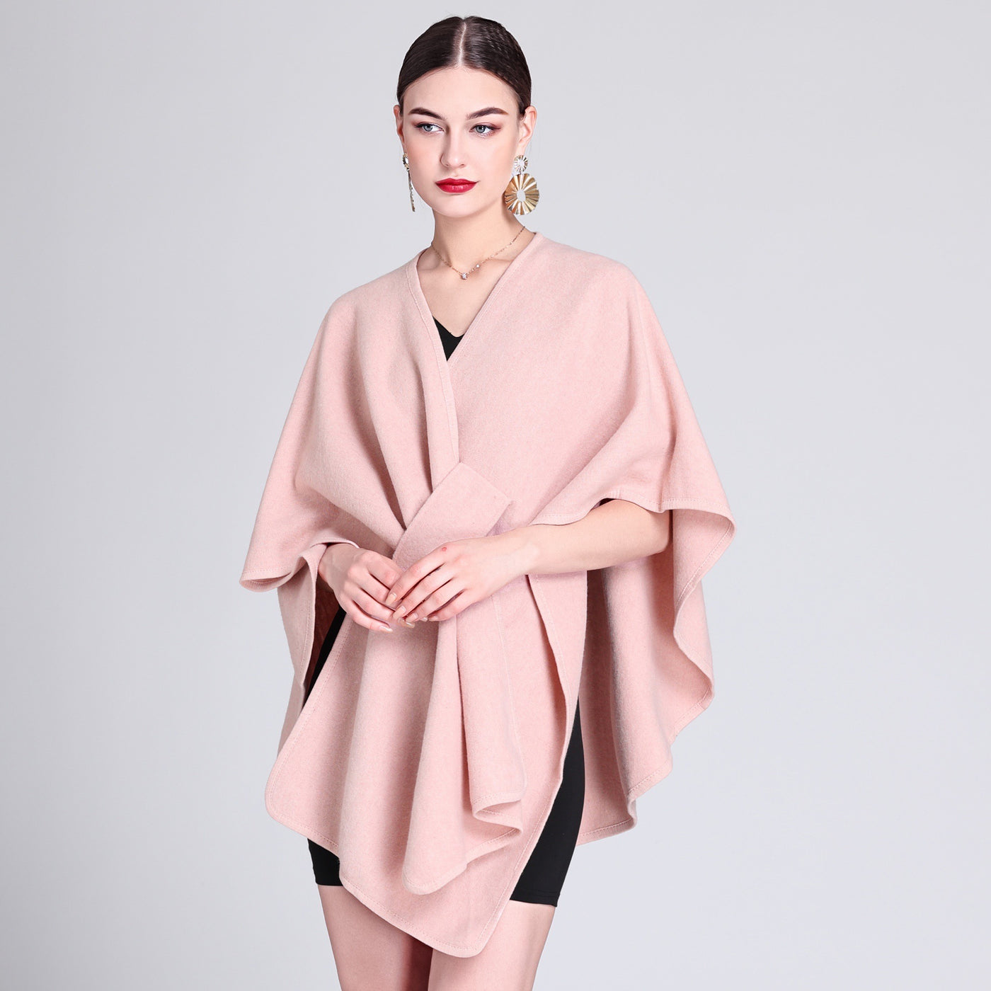 Dames Stijlvolle Elegante Poncho met Riem Detail | Leandra