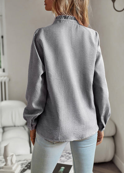 Dames Elegante Fijn Geweven Blouse met Ruches | Helena