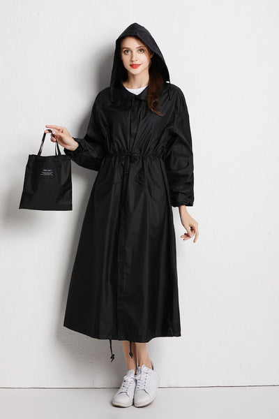 Dames Basic Veelzijdige Lange Lichtgewicht Regenjas | Bandalora