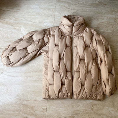 Dames Oversized Pufferjas met Gevlochten Patroon | Betsie