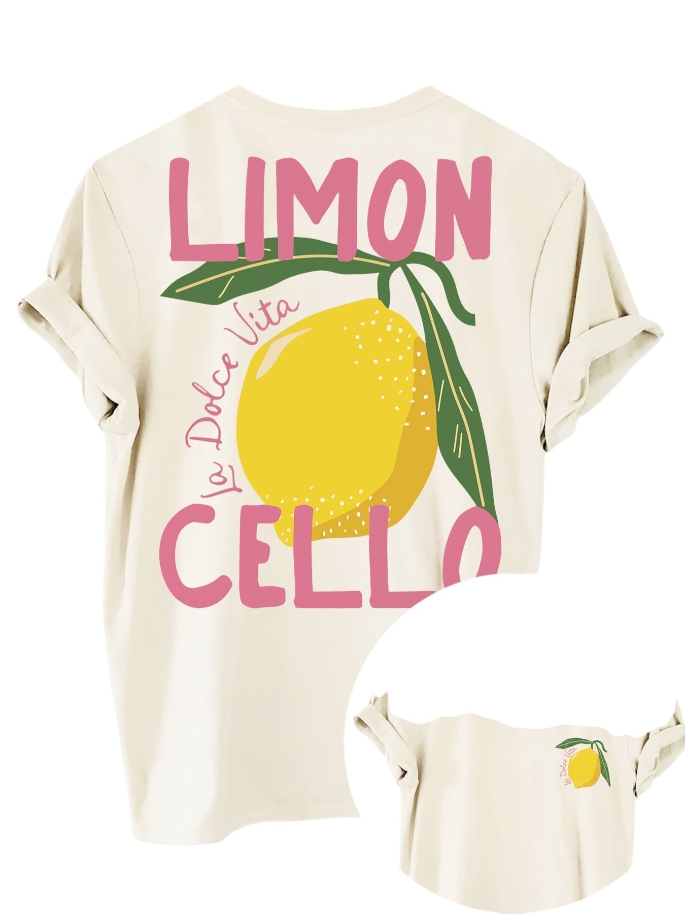 Dames Trendy Zomers Shirt met Citroen Print | Tangerine