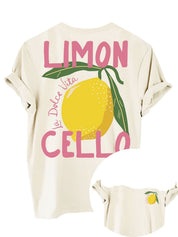 Dames Trendy Zomers Shirt met Citroen Print | Tangerine