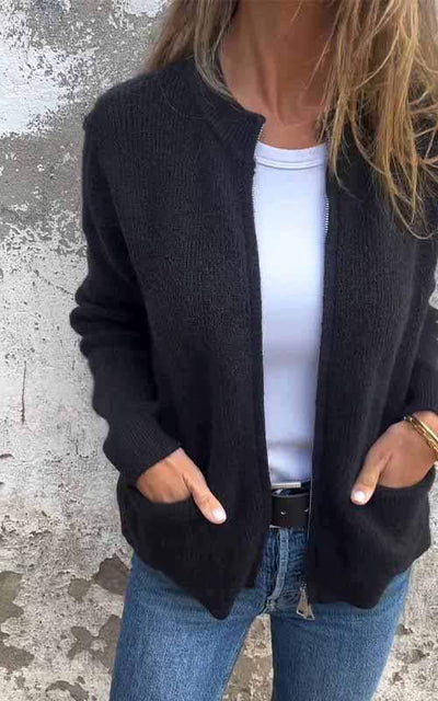 Dames Gebreid Vest met Ritssluiting | Resley
