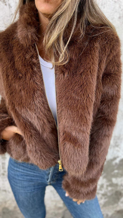 Dames Elegante Faux Fur Jas | Banou