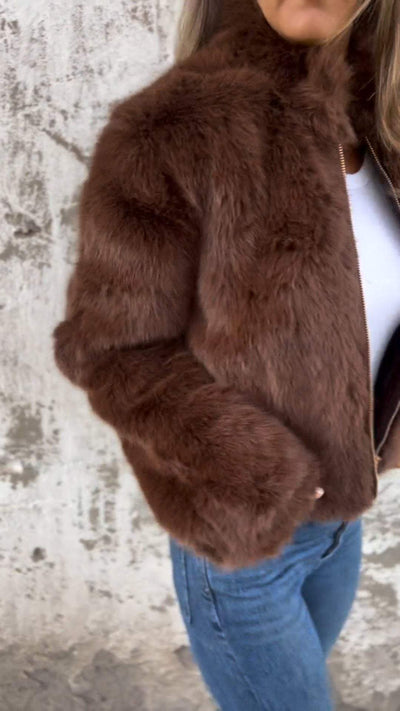 Dames Elegante Faux Fur Jas | Banou