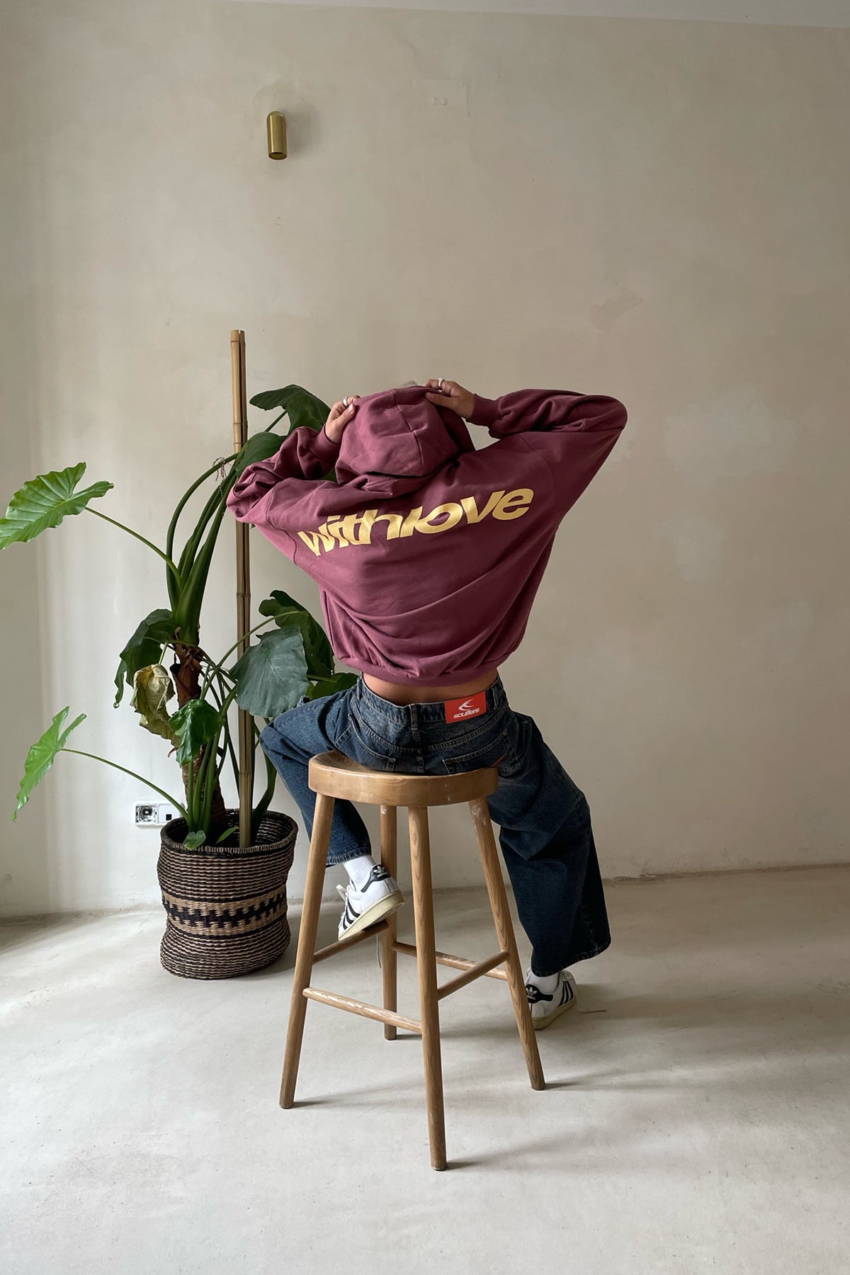 Dames Hoodie Ruimvallend met Opdruk | Solange
