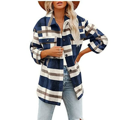 Dames Geruite Overshirt met Zakken | Hanalore