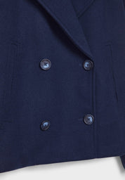 Dames Korte Double Breasted Jas met Warme, Luxe Look Stijlvolle Korte Jas | Birgit