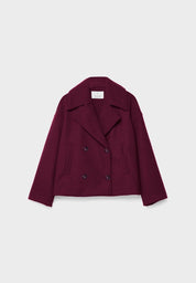 Dames Korte Double Breasted Jas met Warme, Luxe Look Stijlvolle Korte Jas | Birgit