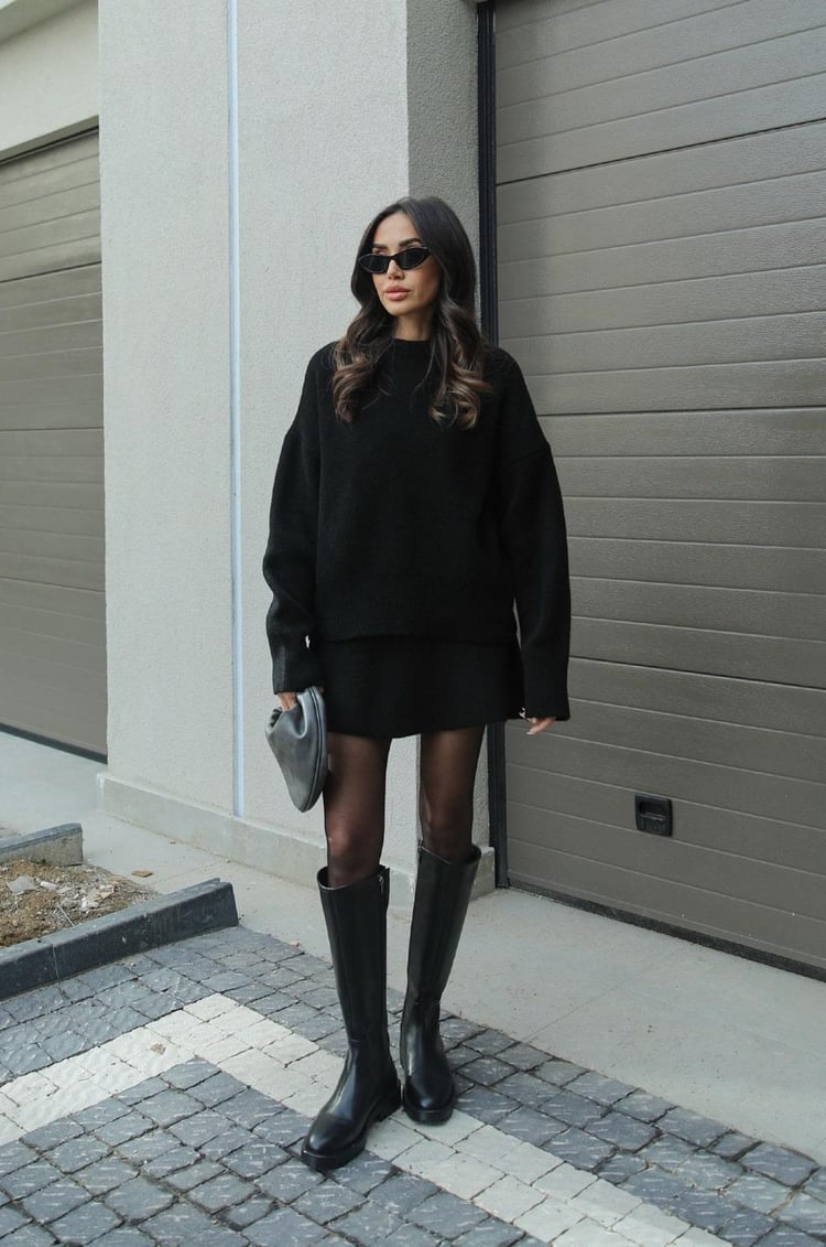 Dames Trendy en Comfortabele Gebreide set met Top en Rok | Delissa