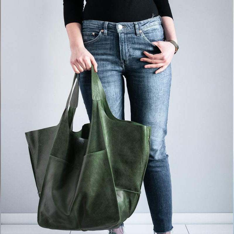 Dames Oversized Faux Leren Vintage Schoudertas | Lara