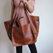 Dames Oversized Faux Leren Vintage Schoudertas | Lara
