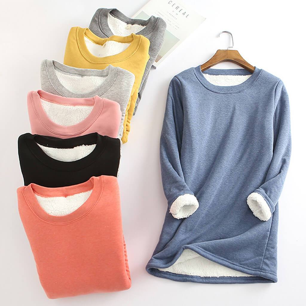 Dames Warme Trui met Fleece Voering | Sandy